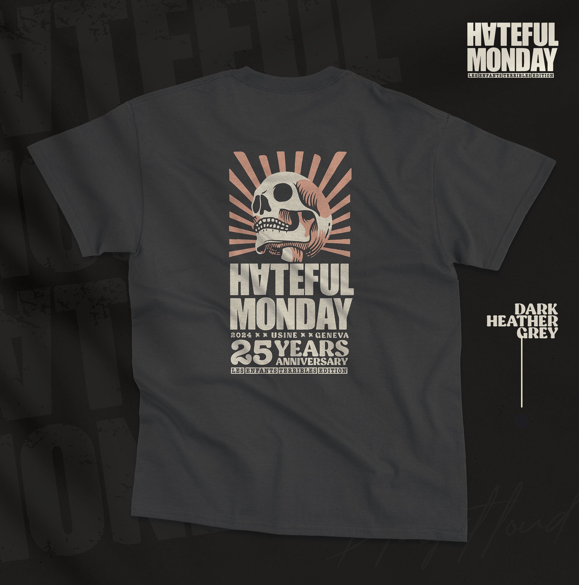 Hateful Monday 25 years T-shirt front view