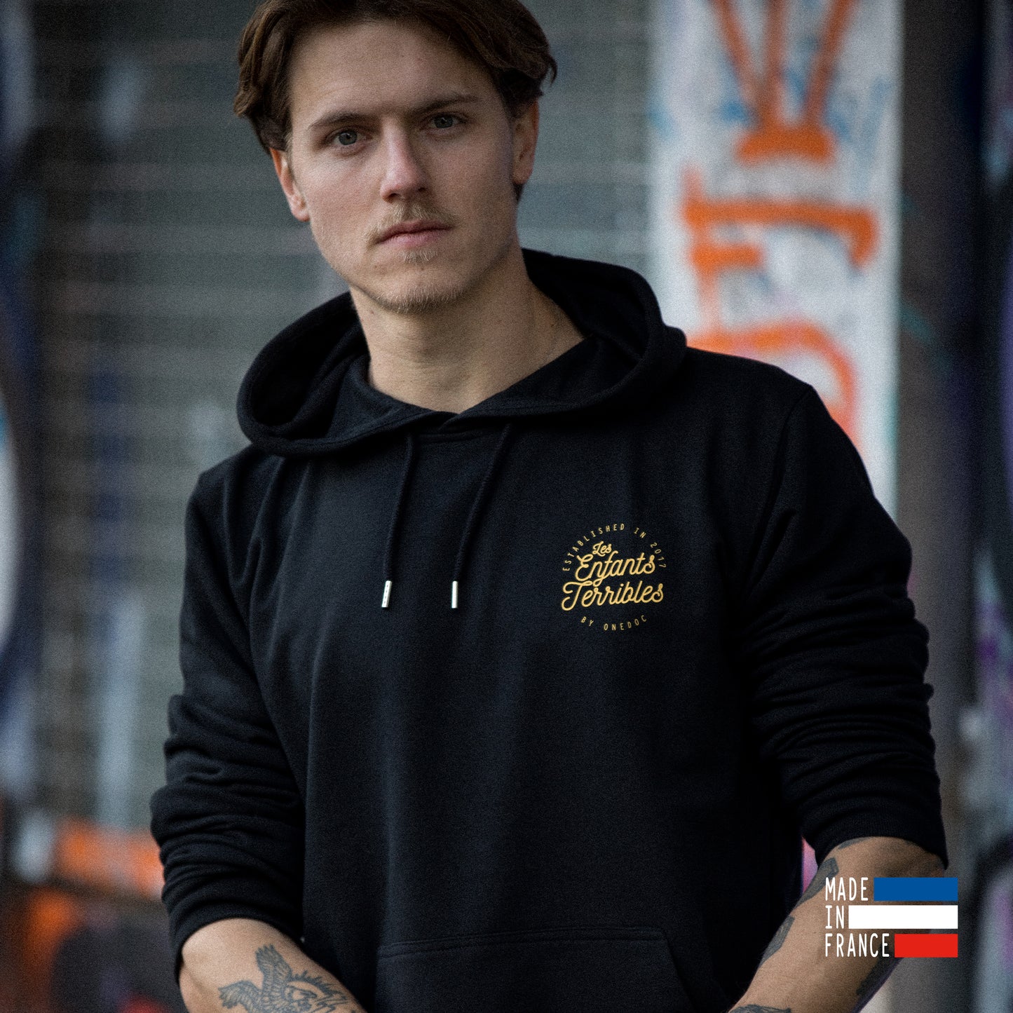 Black unisex hoodie with message "Highway to health"